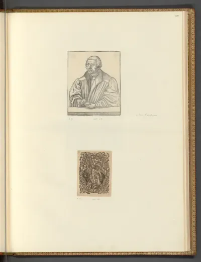 Porträt Vitus Theodorus; Signet des Joh. Crato