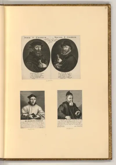 Porträts D. und W. Crabeth; Ruardus Tapper; Jacob Dirksz. Brouwer