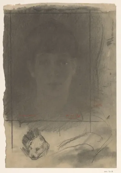 Portret, en face