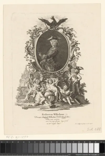 Portret Frederik Willem II, koning van Pruisen