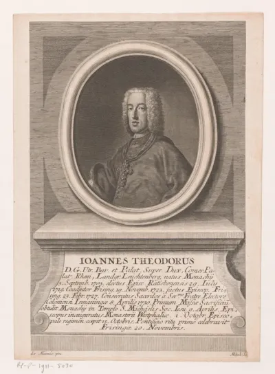 Portret Johann Theodor von Bayern, bisschop van Regensburg en Luik