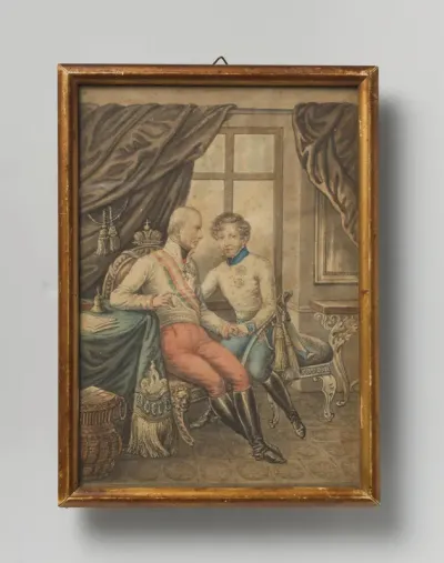 Portret keizer Frans I van Oostenrijk en hertog van Reichstadt