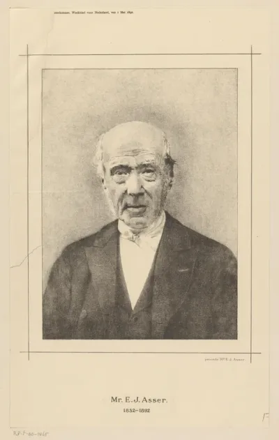 Portret of zelfportret van Eduard Isaac Asser