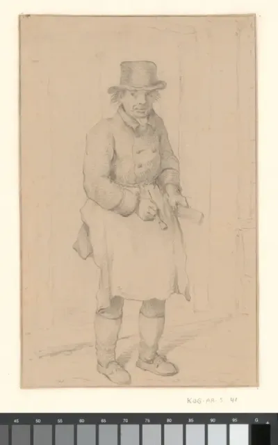 Portret ten voeten uit van Jaap bij het Leprozenhuis