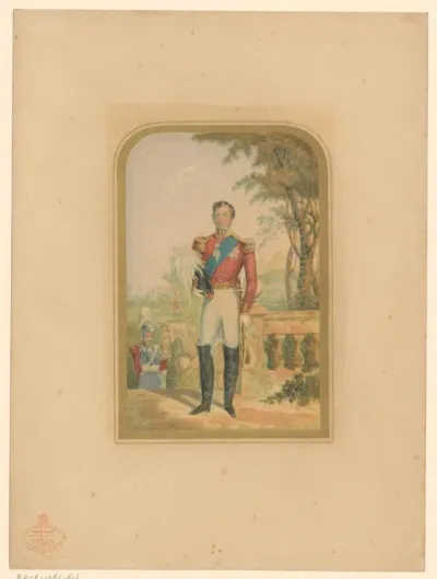 Portret ten voeten uit van prins Albert