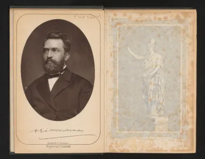 Portret van A.E.J. Modderman, hoogleraar rechtsgeleerdheid en rector magnificus van de Universiteit Leiden 1878-1879