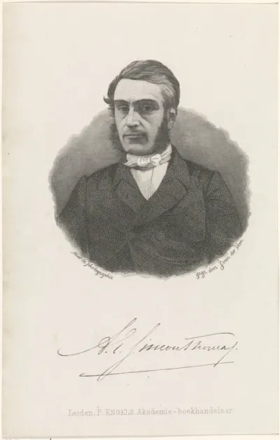 Portret van A.E. Simon Thomas, hoogleraar in de verloskunde te Leiden