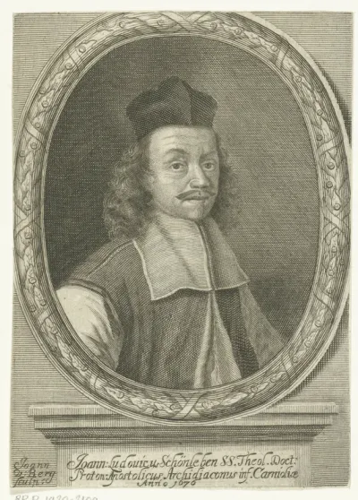 Portret van aartsdiaken Johann Ludwig Schönleben