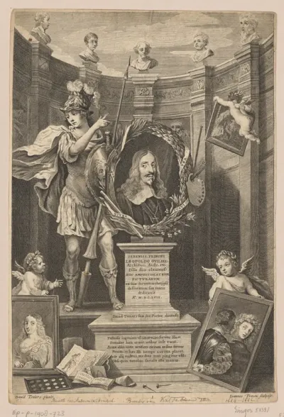 Portret van aartshertog Leopold Willem van Oostenrijk als kunstverzamelaar