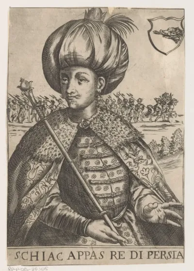 Portret van Abbas I, sjah van Perzië