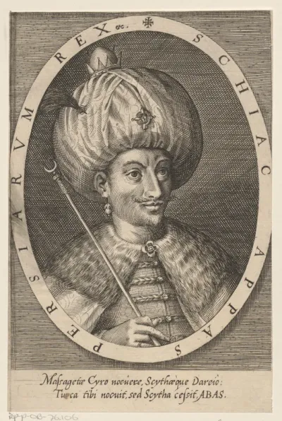 Portret van Abbas I, sjah van Perzië