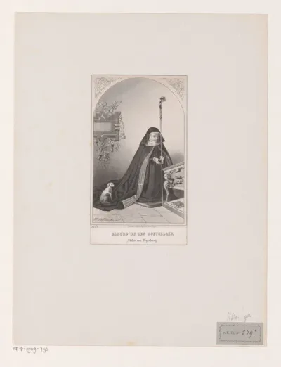 Portret van abdis Elburg van den Boetselaar