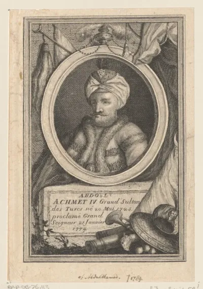 Portret van Abdülhamid I, sultan van het Ottomaanse Rijk