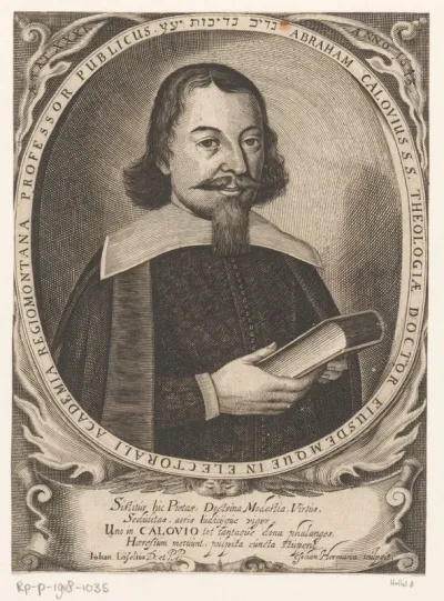 Portret van Abraham Calovius op 31-jarige leeftijd