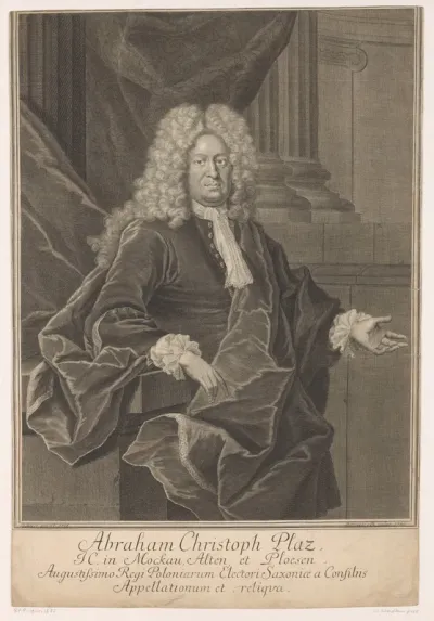 Portret van Abraham Christoph Platz