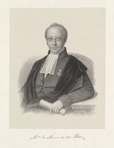 Portret van Abraham des Amorie van der Hoeven