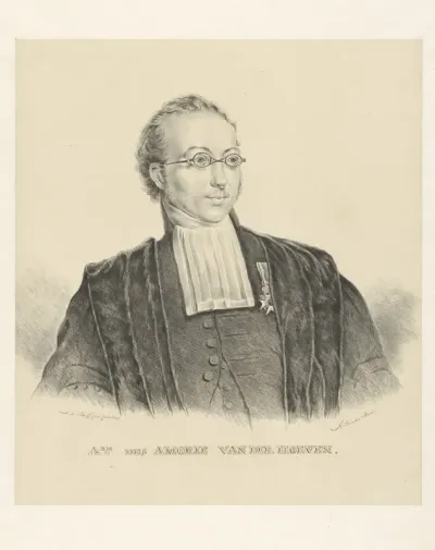 Portret van Abraham des Amorie van der Hoeven