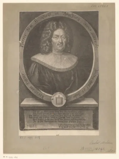 Portret van Abraham Fisscher op 62-jarige leeftijd