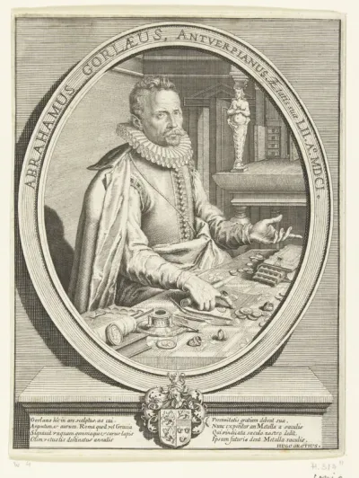 Portret van Abraham Gorlaeus op 52-jarige leeftijd