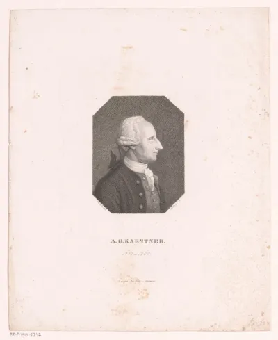 Portret van Abraham Gotthelf Kaestner