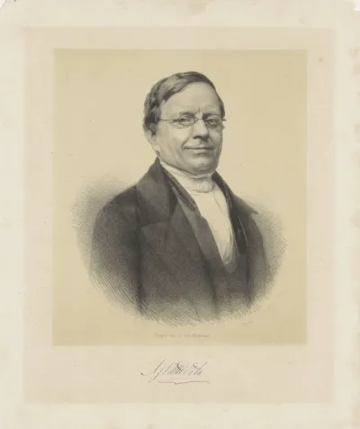 Portret van Abraham Jacob van der Aa