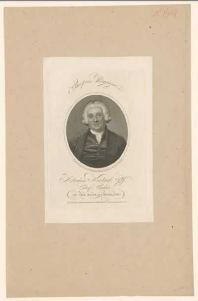 Portret van Abraham Newland Esqr. op 73-jarige leeftijd