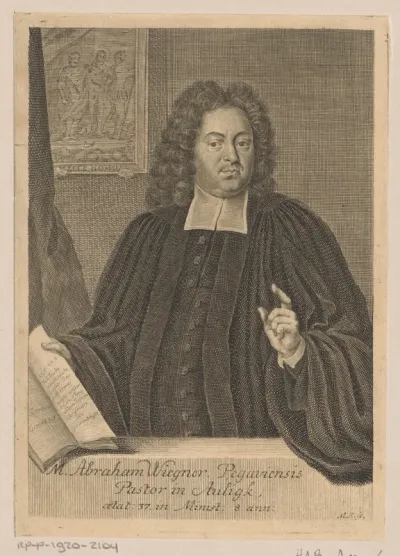 Portret van Abraham Wiegner op 37-jarige leeftijd