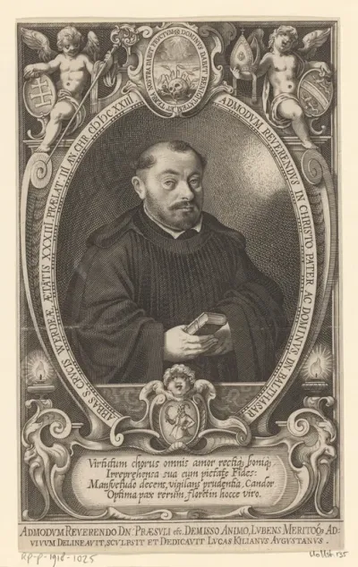 Portret van abt Balthasar op 33-jarige leeftijd