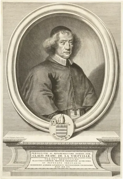 Portret van abt Claude Francoise de la Viefville op 56-jarige leeftijd