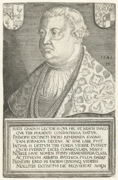 Portret van abt Johann von Henneberg