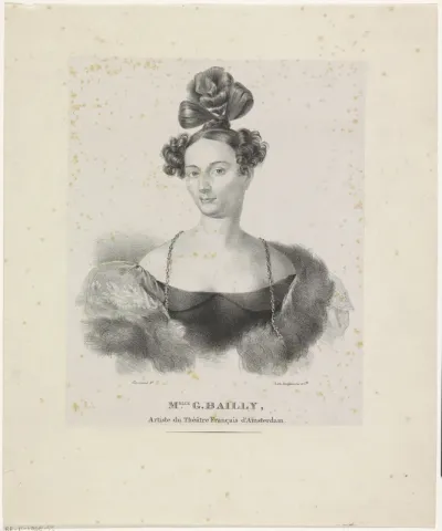 Portret van actrice G. Bailly
