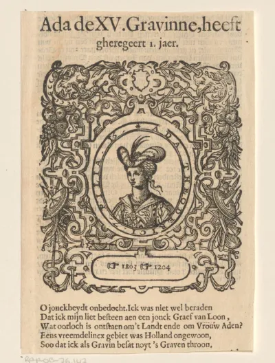 Portret van Ada, gravin van Holland