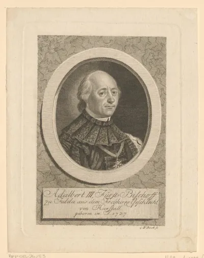 Portret van Adalbert III, bisschop van Fulda