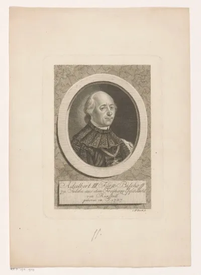 Portret van Adalbert III, vorst-bisschop van Fulda