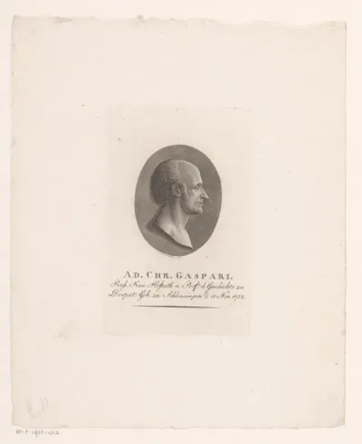 Portret van Adam Christian Gaspari