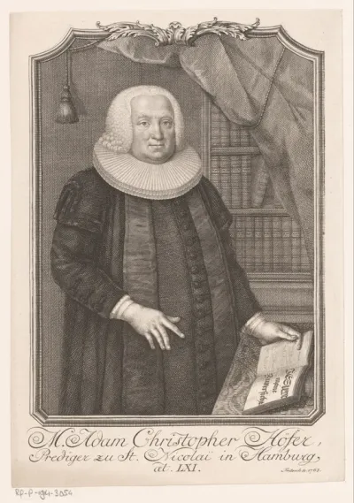 Portret van Adam Christoph Höfer op 61-jarige leeftijd
