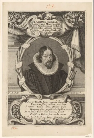 Portret van Adam Etzler op 46-jarige leeftijd