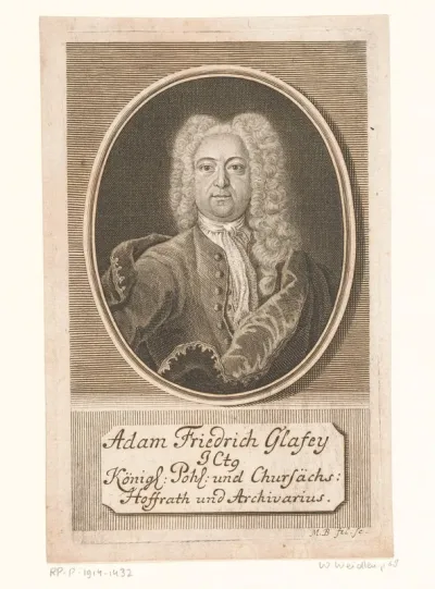 Portret van Adam Friedrich Glafey