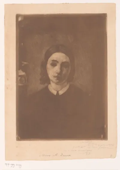 Portret van Adèle Meunier-Danse, vrouw van de kunstenaar
