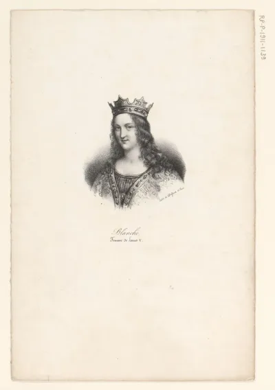 Portret van Adelheid-Blanche van Anjou