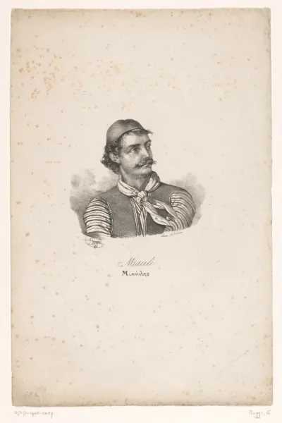 Portret van admiraal en politicus Andreas Miaoulis