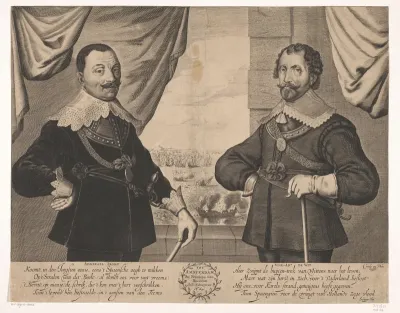 Portret van admiraal Maarten Harpertszoon Tromp en vice-admiraal Witte Cornelisz. de With