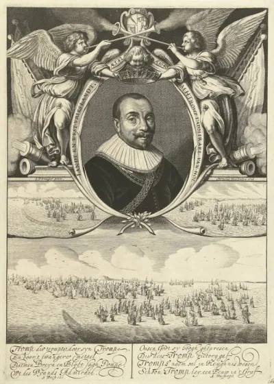 Portret van admiraal Maarten Harpertszoon Tromp op 42-jarige leeftijd