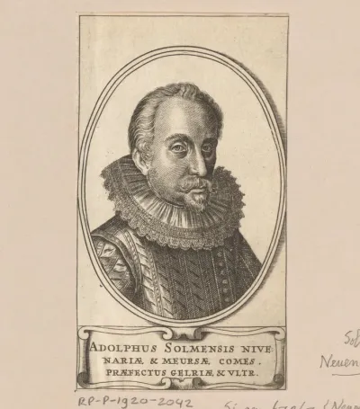 Portret van Adolf, graaf van Nieuwenaar en Meurs