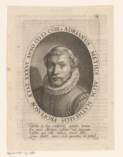 Portret van Adriaan Adriaansz. Metius