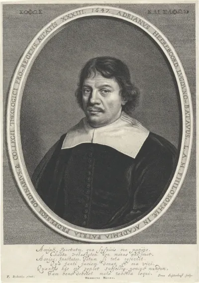 Portret van Adriaan Heereboord in ovaal