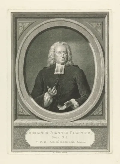 Portret van Adriaan Johannes Elzevier