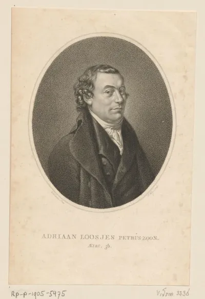 Portret van Adriaan Pietersz. Loosjes op 36-jarige leeftijd