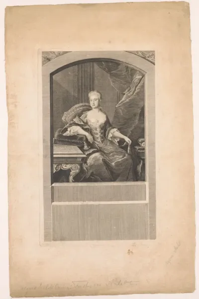 Portret van Agnes Wilhelmine Füstin von Anhalt