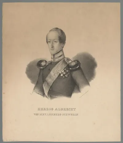 Portret van Albert, hertog van Mecklenburg-Schwerin